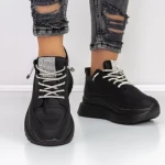 Pantofi Sport Dama cu Platforma 3WL3 Negru » Reina.Ro