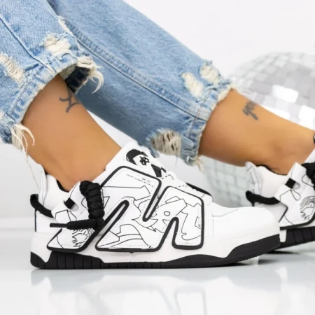 Pantofi Sport Dama 3WL37 Alb » Reina.Ro