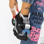 Pantofi Sport Dama cu Platforma 8233 Negru » Reina.Ro