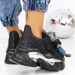 Pantofi Sport Dama cu Platforma 8233 Negru » Reina.Ro