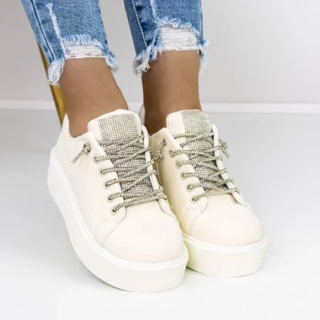 Pantofi Sport Dama 3WL50 Bej » Reina.Ro