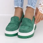 Pantofi Casual Dama 3LE20 Verde » Reina.Ro