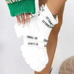 Ghete Dama 3WL36 Alb » Reina.Ro