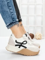 Pantofi Sport Dama cu Platforma 3A1 WHITE | MEI