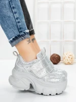 Pantofi Sport Dama cu Platforma 1A05 SILVER | MEI
