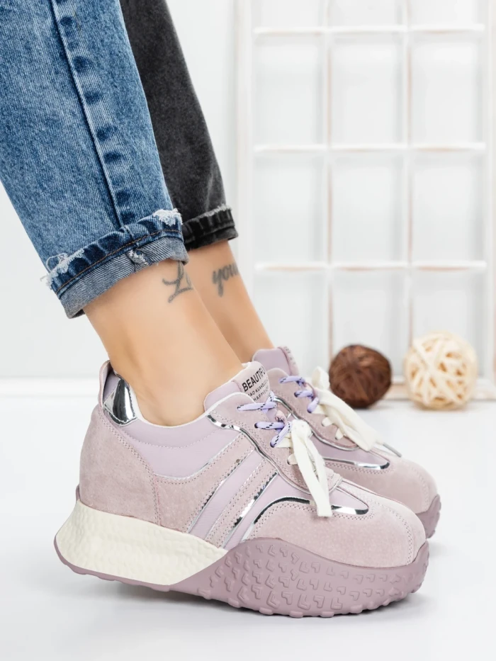 Pantofi Sport Dama cu Platforma 3A1-1 PURPLE | MEI
