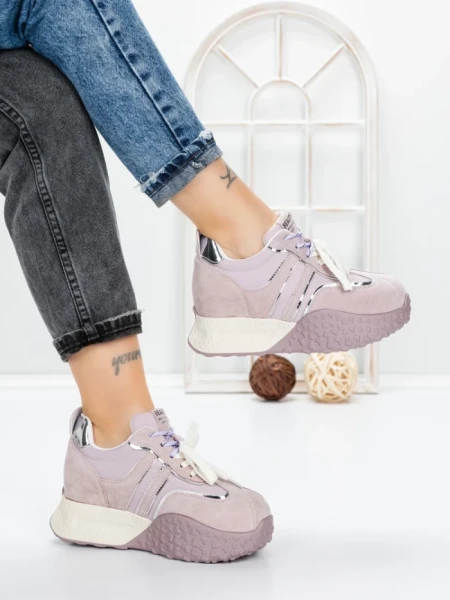 Pantofi Sport Dama cu Platforma 3A1-1 PURPLE | MEI