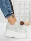 Pantofi Sport Dama cu Platforma 3591-8 WHITE | MEI