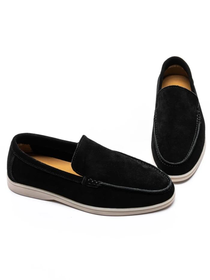 Mocasini Barbati din piele naturala 5NXE58 BLACK | PANTOFUL