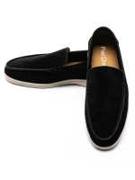 Mocasini Barbati din piele naturala 5NXE58 Negru | Pantoful » Reina.Ro