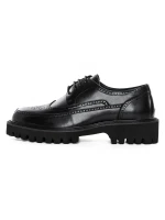 Pantofi Casual Barbati din piele naturala 5NXE67 Negru |... » Reina.Ro