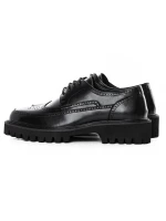 Pantofi Casual Barbati din piele naturala 5NXE67 Negru |... » Reina.Ro