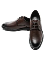 Pantofi Barbati din piele naturala 5NXE73 Cafea | Pantoful » Reina.Ro