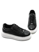 Pantofi Sport Barbati din piele naturala 5305 BLACK-WHITE | ADVANCER