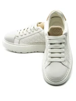 Pantofi Sport Barbati din piele naturala 5302 WHITE-APRICOT | ADVANCER