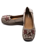 Balerini Dama din piele naturala F166 APRICOT | ADVANCER