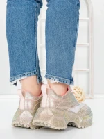 Pantofi Sport Dama cu Platforma 5WL109 PINK | MEI