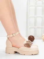 Pantofi Casual Dama 5H55 BEIGE | MEI