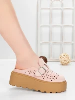 Papuci Dama cu Platforma 5WL113 PINK | MEI