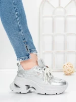 Pantofi Sport Dama cu Platforma 5WL120 GREY | MEI