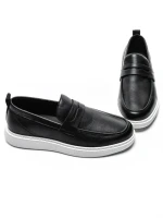 Pantofi Casual Barbati din piele naturala 12-187 BLACK | ADVANCER