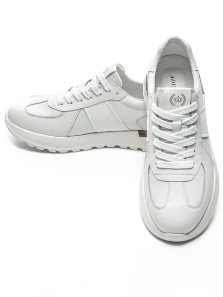 Pantofi Sport Barbati din piele naturala 12-186 WHITE | ADVANCER