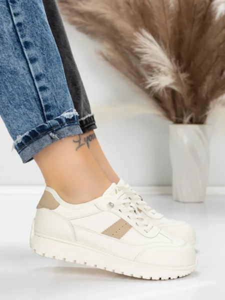 Pantofi Sport Dama din piele naturala KM5503 APRICOT | ADVANCER