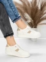 Pantofi Sport Dama din piele naturala KM5503 APRICOT | ADVANCER