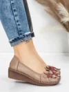 Balerini Dama din piele naturala F166 APRICOT | ADVANCER