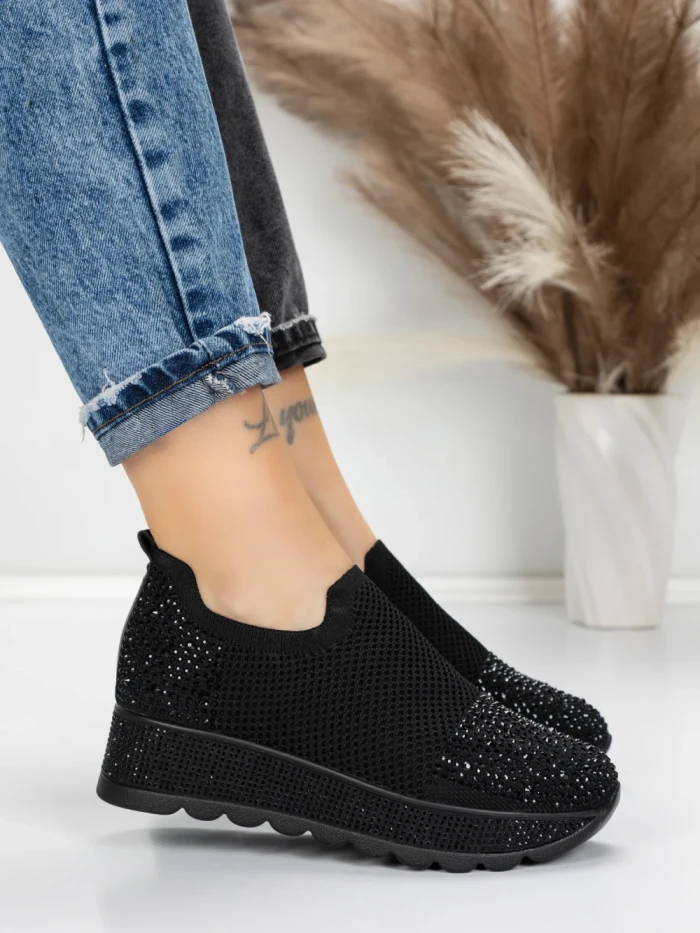 Sneakers Dama 5H68 BLACK | MEI