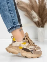 Pantofi Sport Dama din piele naturala Y5759-1 APRICOT | ADVANCER