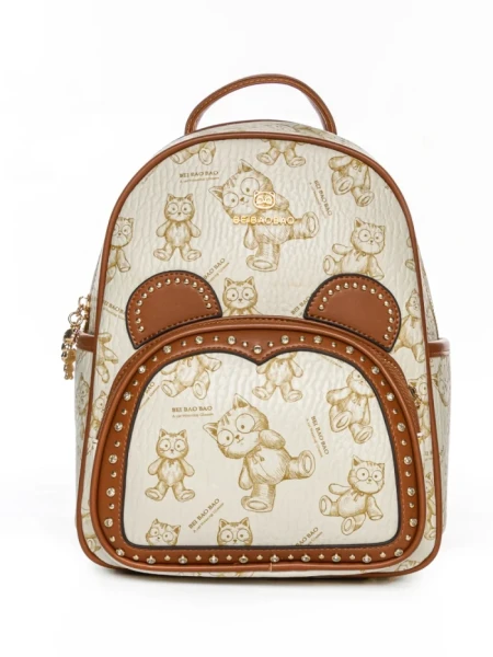 Rucsac Dama 5ZA267 BEIGE-WHITE | MEI