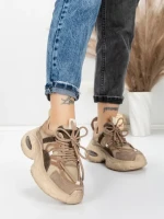 Pantofi Sport Dama din piele naturala HY2122 APRICOT | FRANCO GERARDO