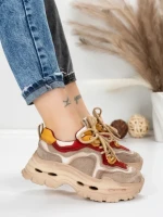 Pantofi Sport Dama din piele naturala HY2926-1 RED | FRANCO GERARDO