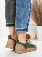 Pantofi Sport Dama din piele naturala 2535 GREEN | FRANCO GERARDO