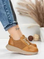 Pantofi Sport Dama din piele naturala 16-2 YELLOW | FRANCO GERARDO