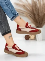 Pantofi Sport Dama din piele naturala 65852 RED | FRANCO GERARDO