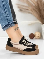 Pantofi Sport Dama din piele naturala 65852 BLACK | FRANCO GERARDO