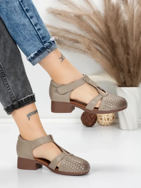 Sandale Dama din piele naturala 1171 GREY | FORMATIONE
