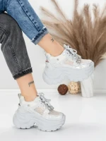 Pantofi Sport Dama cu Platforma 0897-16 SILVER | MEI