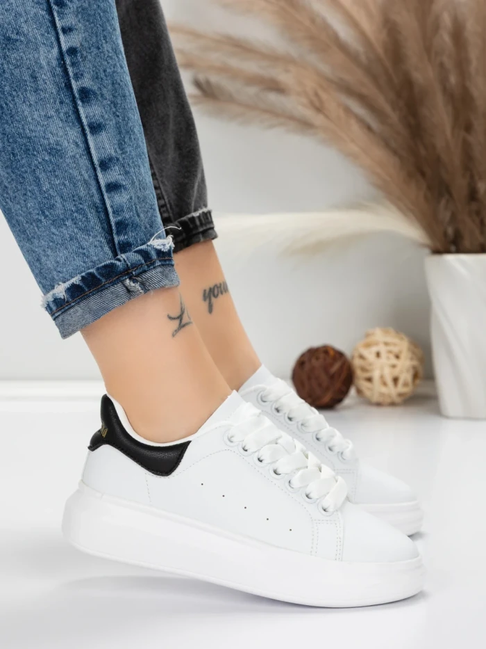 Sneakers Dama BF55 WHITE-BLACK | MEI