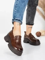 Pantofi Casual Dama din piele naturala 10828 BROWN | FORMATIONE