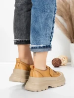 Pantofi Sport Dama din piele naturala 6806 YELLOW | ADVANCER