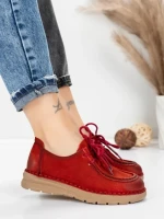 Pantofi Casual Dama din piele naturala 8887 RED | FORMATIONE