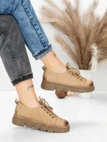Pantofi Casual Dama din piele naturala 556 APRICOT | FORMATIONE