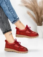 Pantofi Casual Dama din piele naturala 886 RED | FRANCO GERARDO