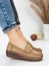 Pantofi Casual Dama din piele naturala 2557 APRICOT | FORMATIONE