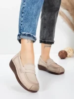 Pantofi Casual Dama din piele naturala 2557 CREAM | FORMATIONE