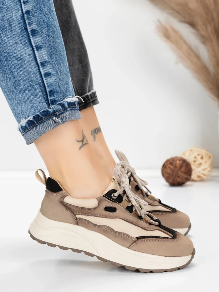 Pantofi Sport Dama din piele naturala 773 BLACK | FRANCO GERARDO