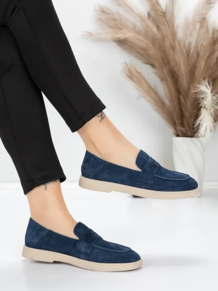 Pantofi Casual Dama din piele naturala 81980-2 DARK BLUE | ADVANCER